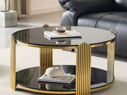 Round Table With Double Layer Storage