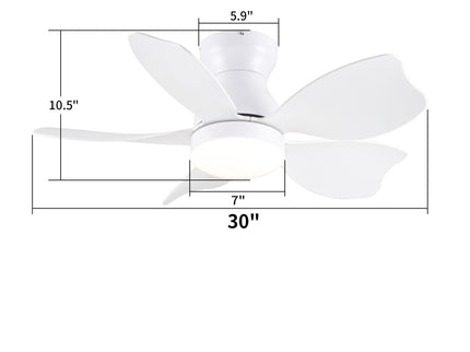 Low Profile Flush Mount Ceiling Fan With Light
