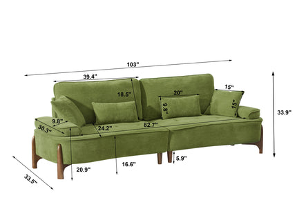 Comfortable Deep Seated Sofa With Pillows