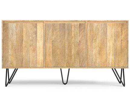 Hunter - 3 Door Sideboard Buffet With Hairpin Legs - Natural