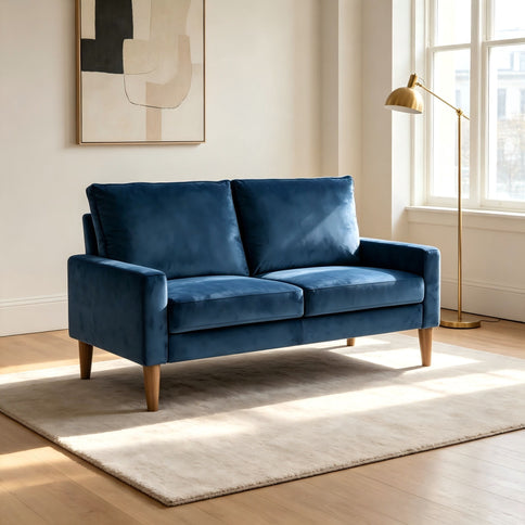 Upholstered Loveseat Sofa, 2 Seater Couch For Living Room Apartment