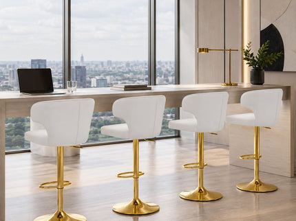 Adjustable Swivel Bar Chair With High Back Support