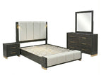Dark Brown / 4 Pc. Bed, Nightstand, Dresser, Mirror / King
