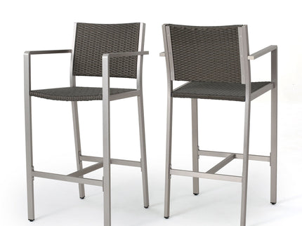 Outdoor Rust Proof Aluminum Barstools (Set of 2)