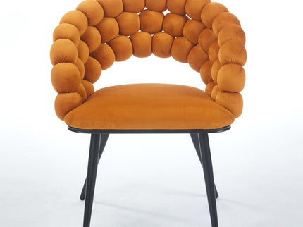 Modern Chair With Tube Legs, Soft Cushions And Comfortable Backrest