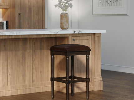 Square Stool With Upholstered Seat