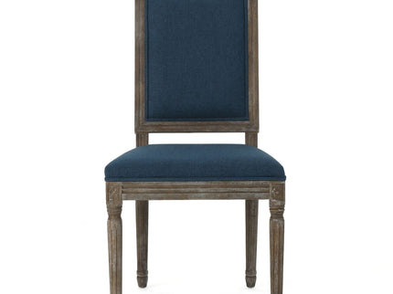 Traditional Style Dining Chair Set With Fabric Upholstery