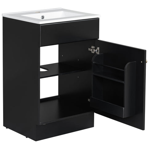 Bathroom Vanity With Sink, Cabinet With Adjustable Shelf