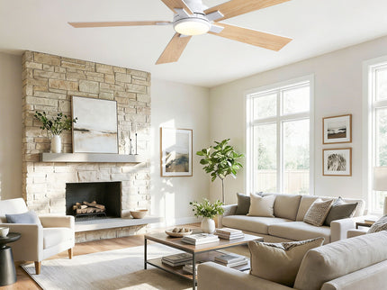 Reversible Motor Integrated LED Dimmable Ceiling Fan With Light