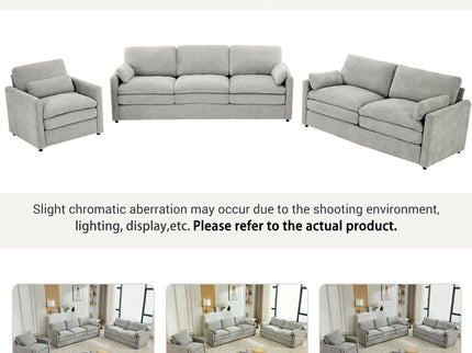 Cozy Upholstered Sofa Set For Living Room