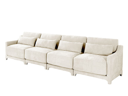 Elegant Sofa With Ergonomic Design And Lumbar Pillows