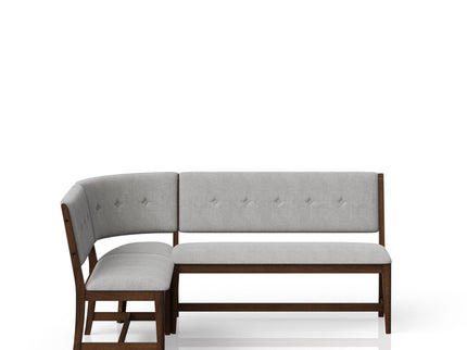Curved Dining Bench Upholstered Curved Bench - Beige