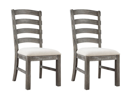 Upholstered Dining Chairs (Set of 2) - Brown - Wood