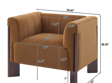 Accent Chair With Tight Back For Living Room