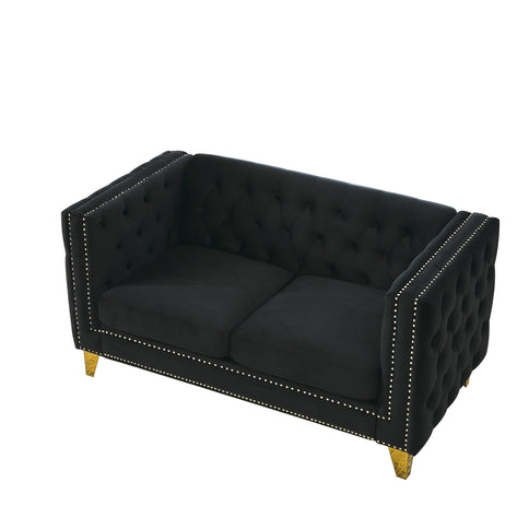 Upholstered Couch Sofa With Button Tufting For Living Room