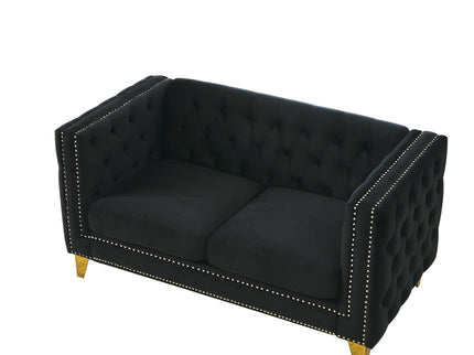 Modern Sofa With Button Tufting, Upholstered Couch For Living Room