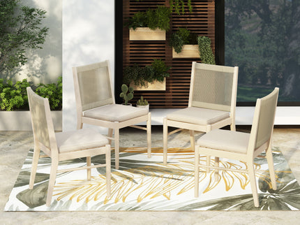 Cordoba - Dining Chair (Set of 2) Comfortable Armless Chairs - Beige