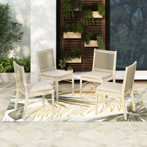 Cordoba - Dining Chair (Set of 2) Comfortable Armless Chairs - Beige
