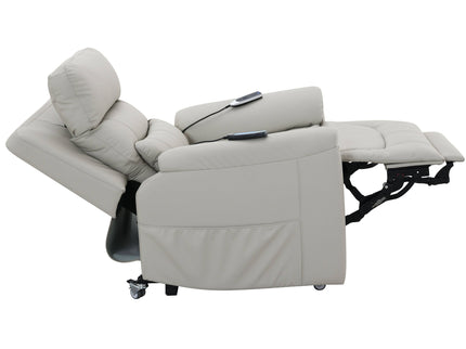 Marsha - Power Recliner With Lift & Massage - Light Gray