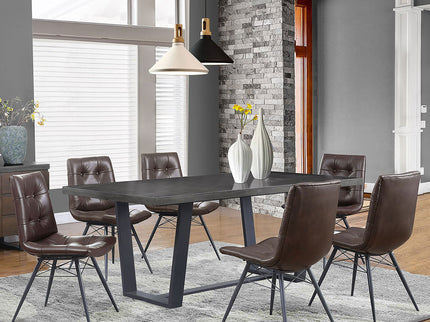 Back Dining Chairs With Button Tufting (Set of 4) - Brown