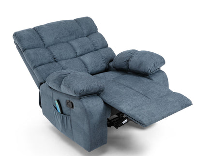 Contemporary Massage Recliner With Pillow Tufted Design - Charcoal