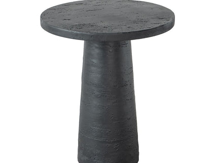 Round Side Table With Pedestal Base