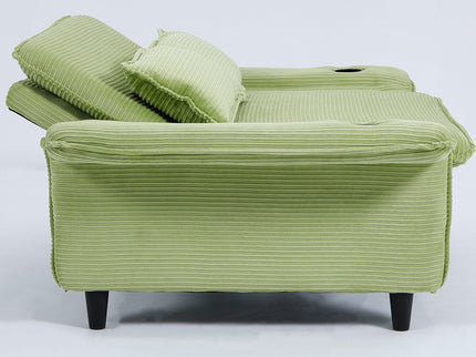 Modern Fabric Multi-Functional Sofa Bed With Adjustable Armrests And Backrests