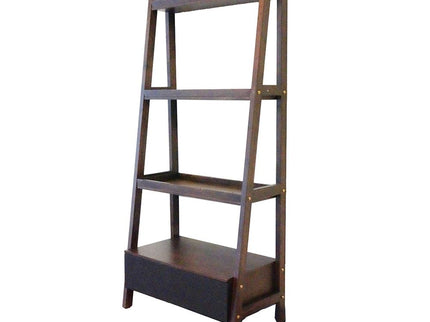 Ladder Shelf, Ladder Style Display Shelf - Natural Wood / Brown