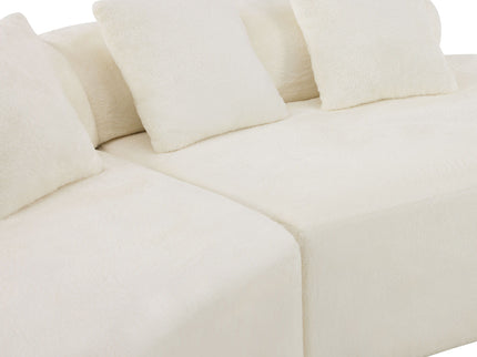 Modern Curved Sofa With Pillows