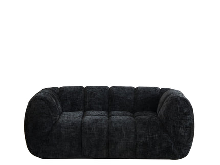 Quilted Cloud Sofa With Rounded Armrests And Piano Key Backrest Design