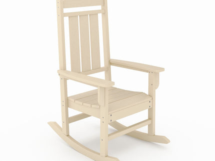 Traditional Porch Rocker Classic HDPE Poly Lumber For Porch, Patio, And Garden Comfort