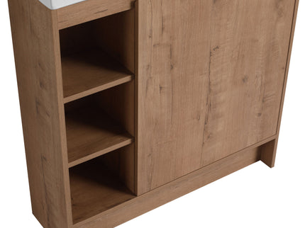 Sleek Design Freestanding Bathroom Vanity With Sink, Soft Close Door