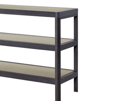 Console Table With Insets - Black