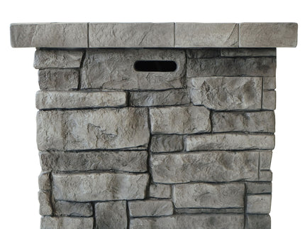 Outdoor Square Propane Fire Pit 40, 000 Btu - Gray