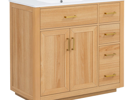 Bathroom Vanity & Sink, Soft Close Doors & Drawers - Wood