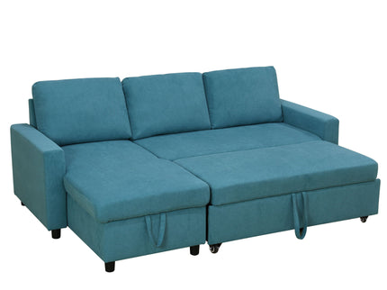 L - Shaped Convertible Sofa Bed With Storage Chaise
