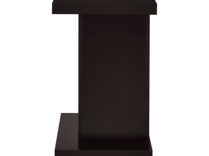 Fiona - Pedestal Console Table With Geometric Design - Cappuccino