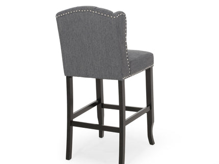 Vienna - Contemporary Fabric Tufted Wingback Counter Stools (Set of 2)