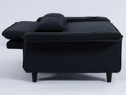 Modern Fabric Multi-Functional Sofa Bed With Adjustable Armrests And Backrests