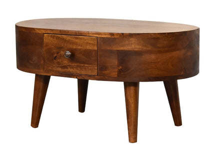 Mini Rounded Coffee Table - Chestnut