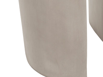 Outdoor Round With U Shape Side Table - Light Gray