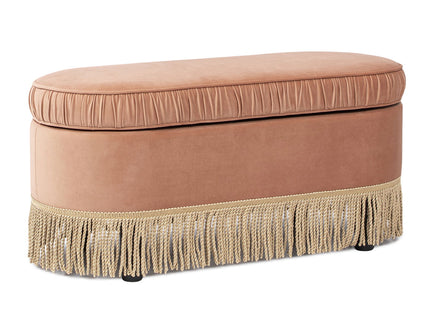 Serena - Contemporary Design Oval Storage Bench Ottoman