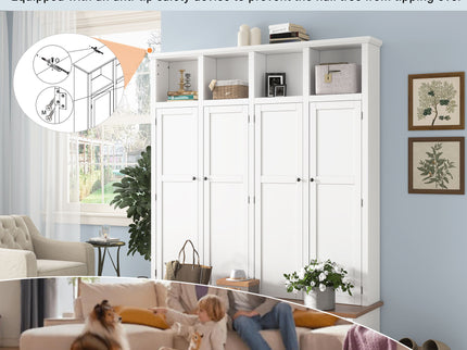 Hall Tree With Bench And Cabinet, 4 In 1 Entryway Bench With Coat Rack