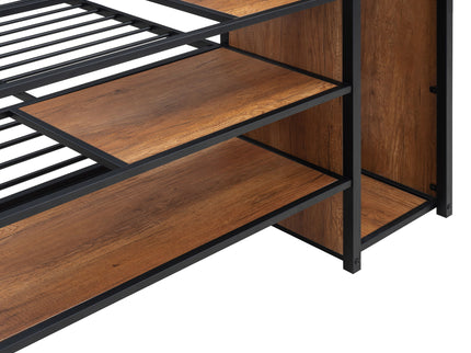 Bunk Bed With Lateral Storage Ladder And Wardrobe