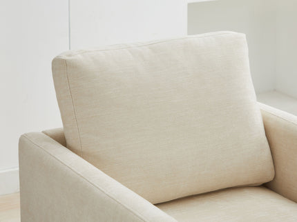 Modern Square Upholstered Swivel Accent Chair With Metal Base