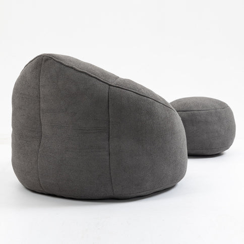 Bedding Bean Bag Sofa Chair High Pressure Foam With Footrest