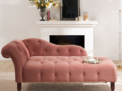 Samuel - Tufted Roll Arm Chaise Lounge