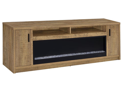 Nevada - Fireplace TV Stand With Flame Visualizer - Brown