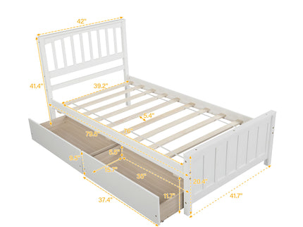 Platform Bed With Two Drawers