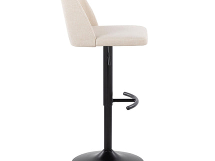 Toriano - Contemporary Adjustable Bar Stool With Rounded T Footrest (Set of 2)